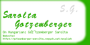 sarolta gotzemberger business card